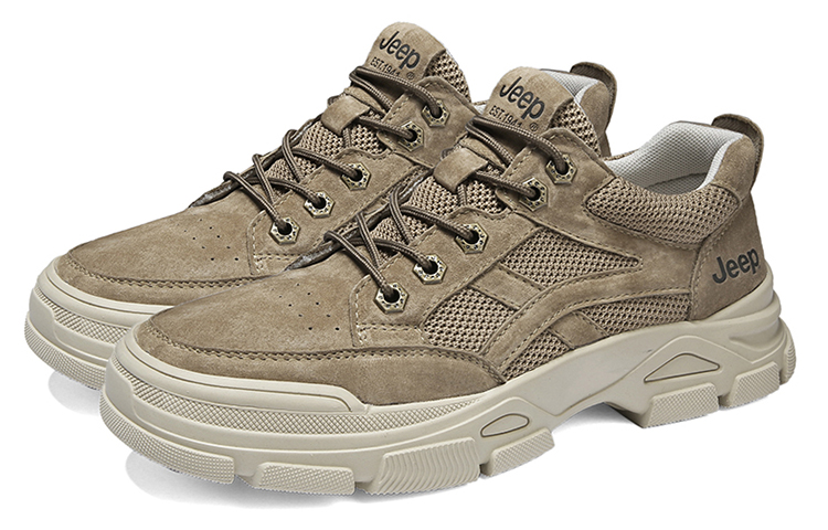 Jeep Mountaineering & Hiking Shoes Men Low Top Khaki купить в интернет-магазине Yoocart с быстрой доставкой по России.
