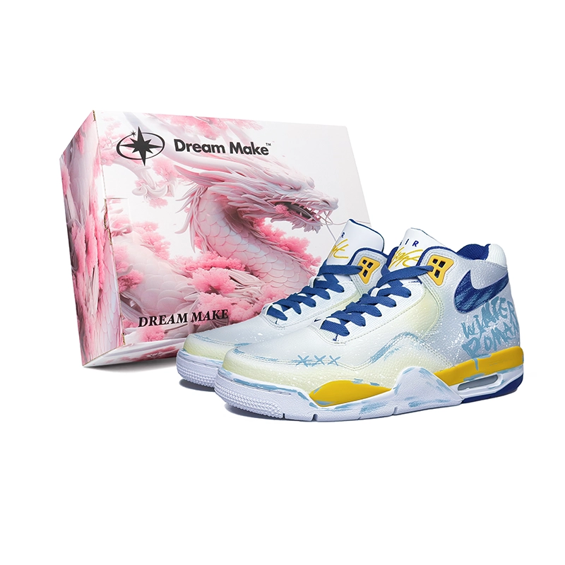 Nike Flight Legacy Snowfield Aurora Abrasion Resistant Mid top Vintage Basketball Shoes Men's