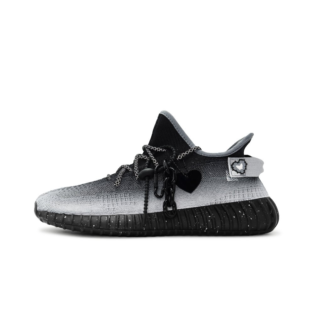 Adidas Originals Yeezy Boost 350 V2 Casual Shoes Unisex Low Top Black/White/Silver/Gray