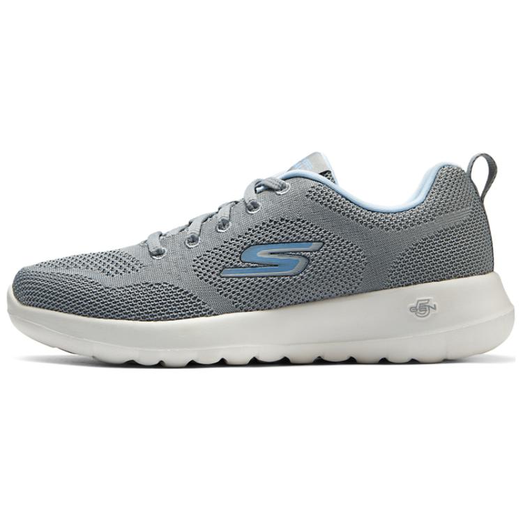 Skechers Cushioned Slip-Resistant Low-Top Running Shoes Women's Gray Blue