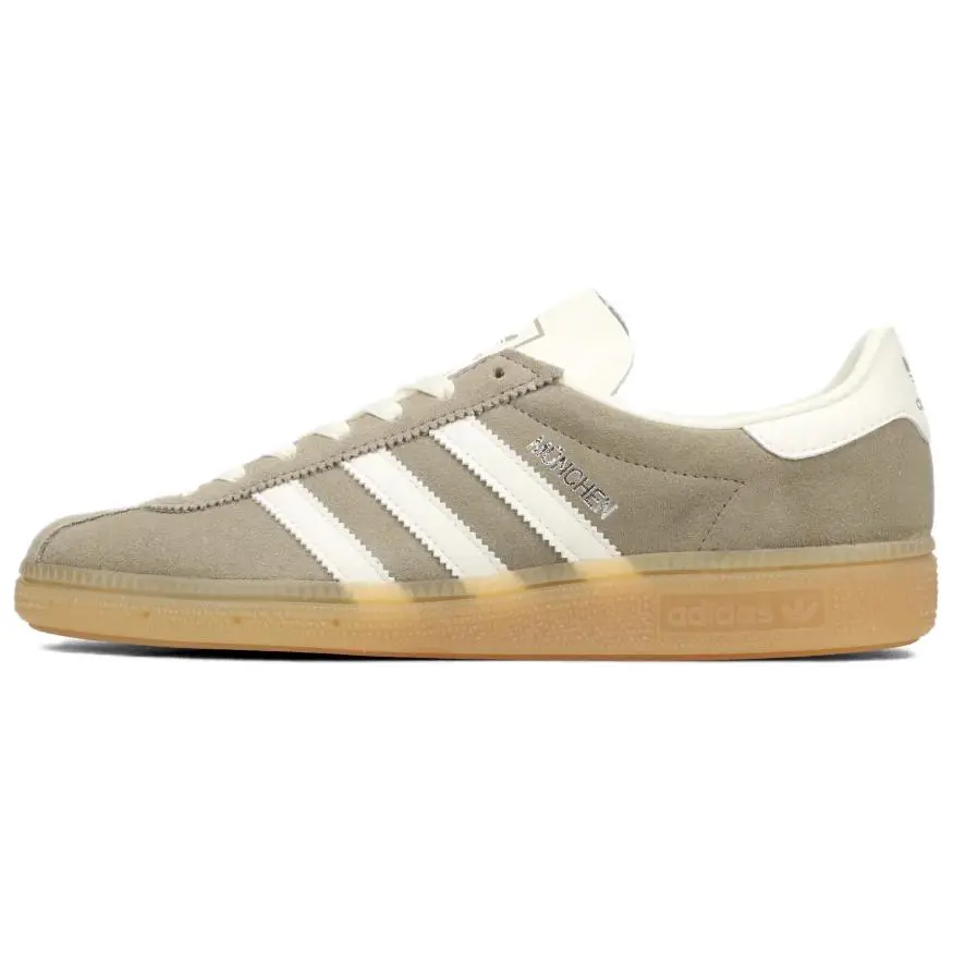 Adidas Originals Munchen Abrasion Resistant Low top Skateboard Shoes Women's Gray