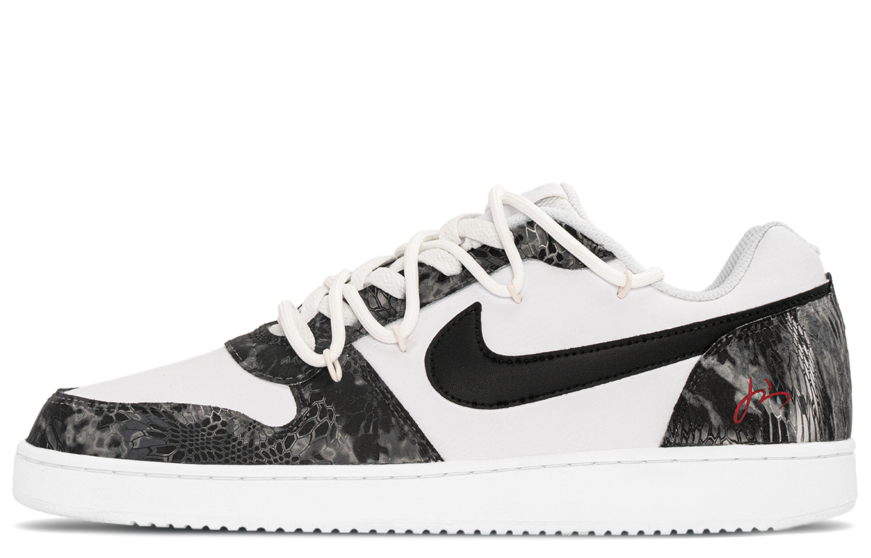 Nike EBERNON Abrasion Resistant Breathable Low top Skateboard Shoes Men's Black White
