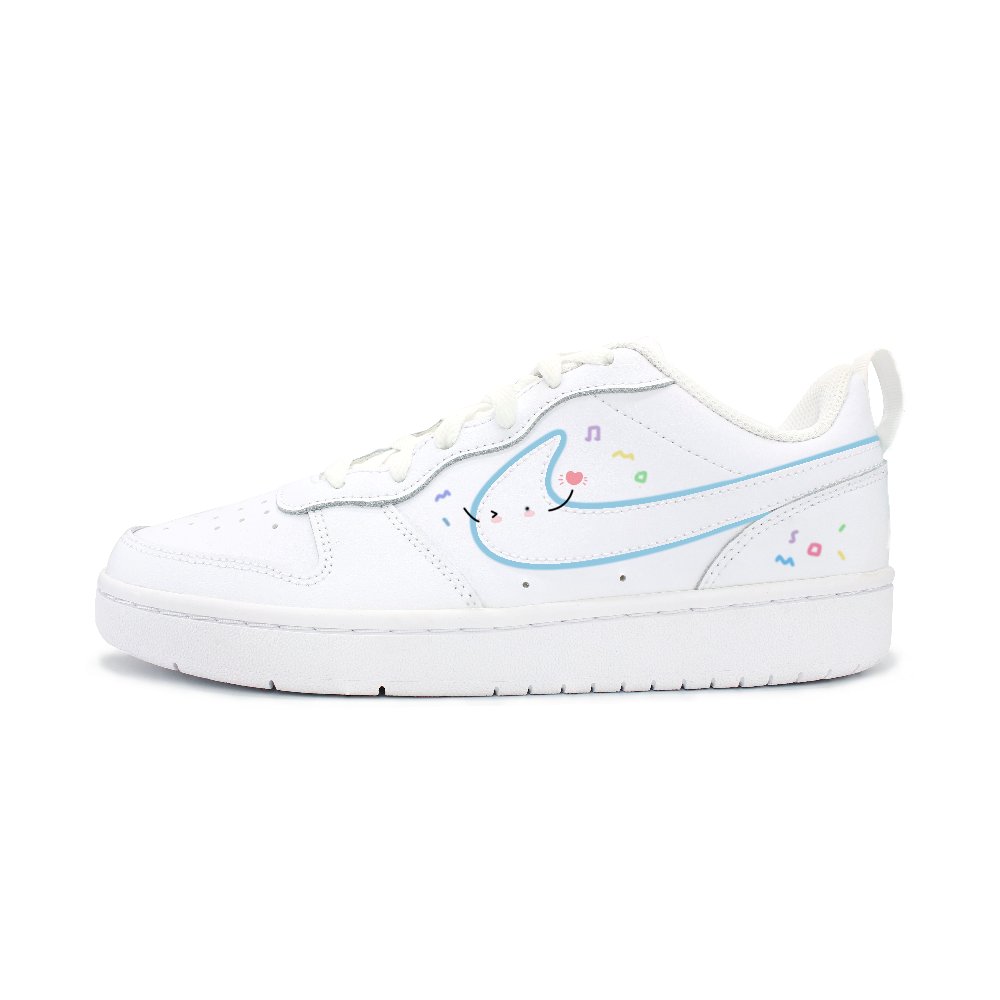 Nike Court Borough 2 Skateboard Shoes Women's Low-Top White/Blue