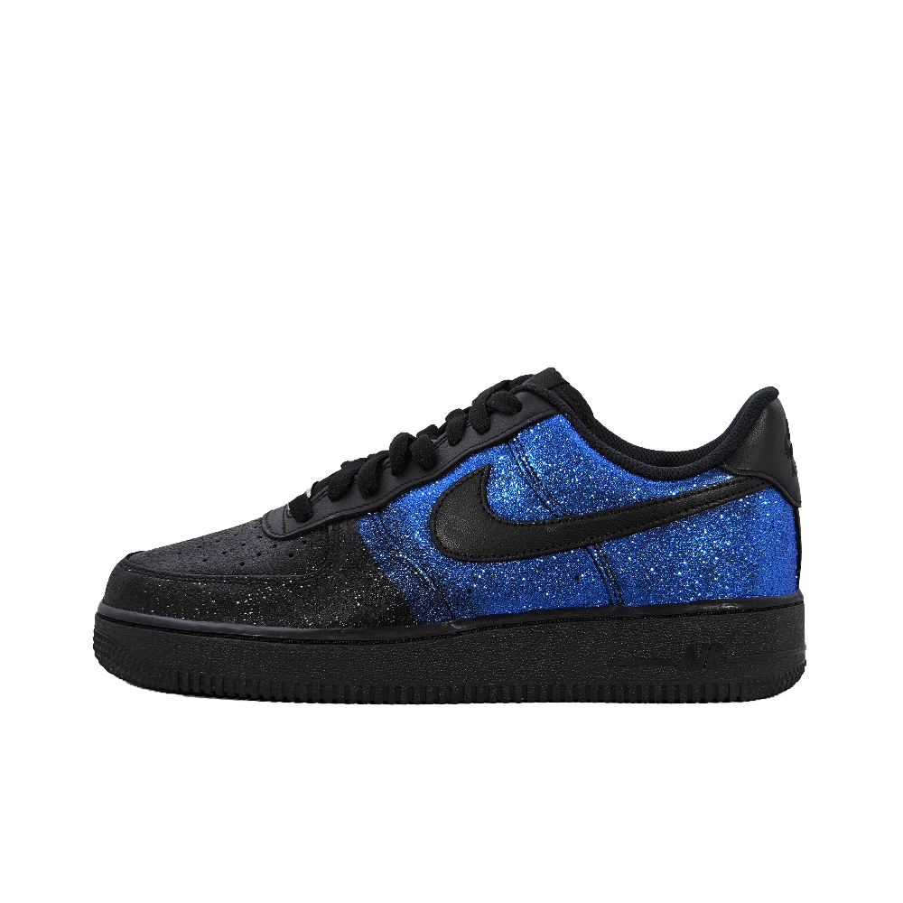 Nike Air Force 1 Lightweight Low-Top Skateboard Shoes Men's Blue Black Diamond Gradient