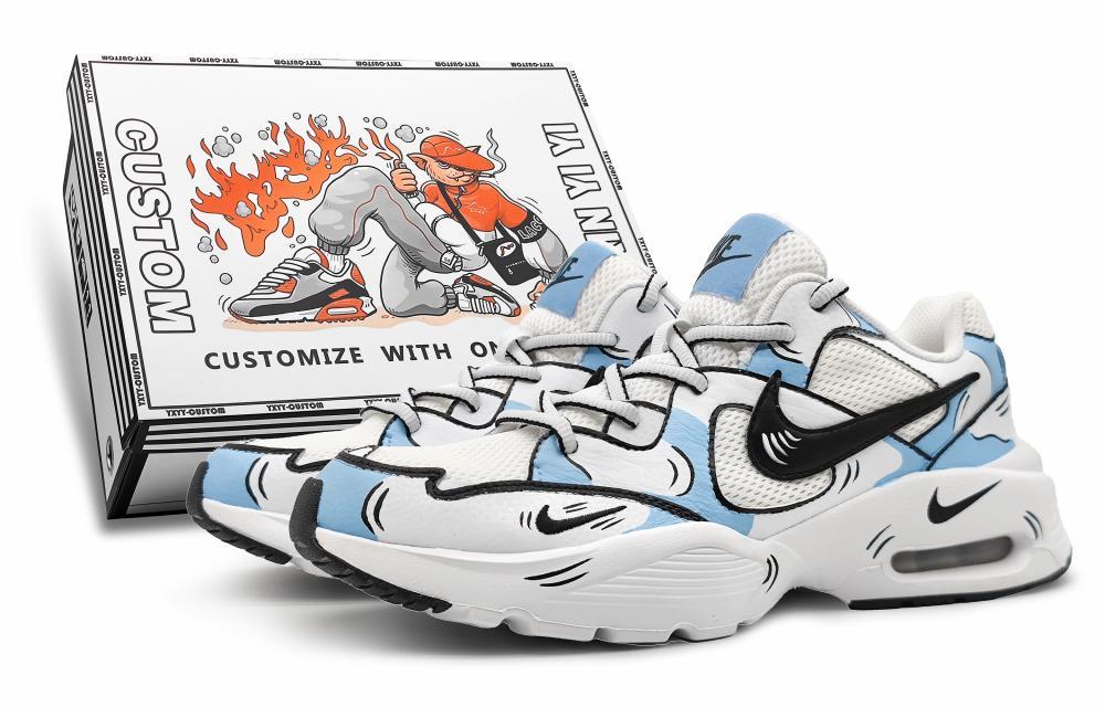 Nike Air Max Fusion Low-Top Casual Shoes Women's Blue White