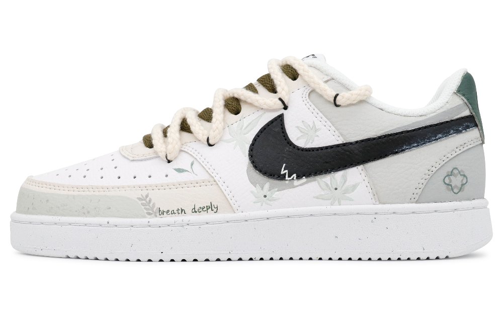 Nike Court Vision 1 Maple Leaves Dancing Anti-Slip Wear-Resistant Low-Top Skateboard Shoes Men's Gray Green