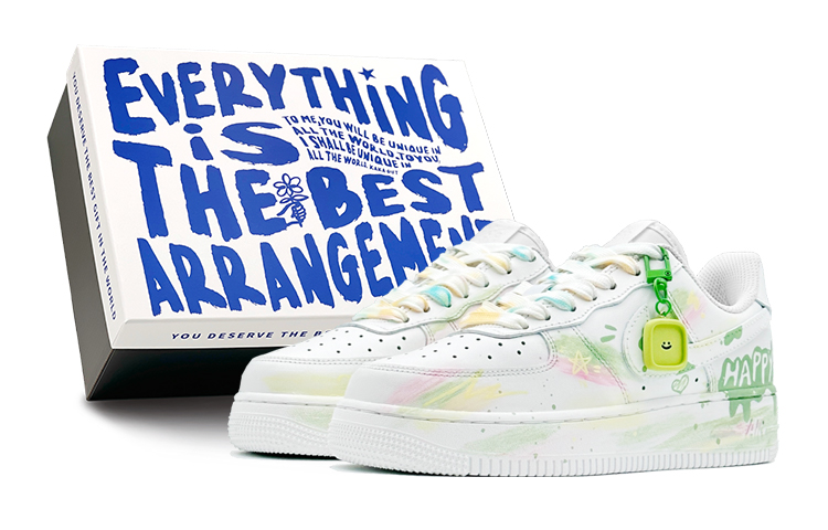 Nike Air Force 1 Anti Slip Wear Resistant Low Top Skateboard Shoes Women's White