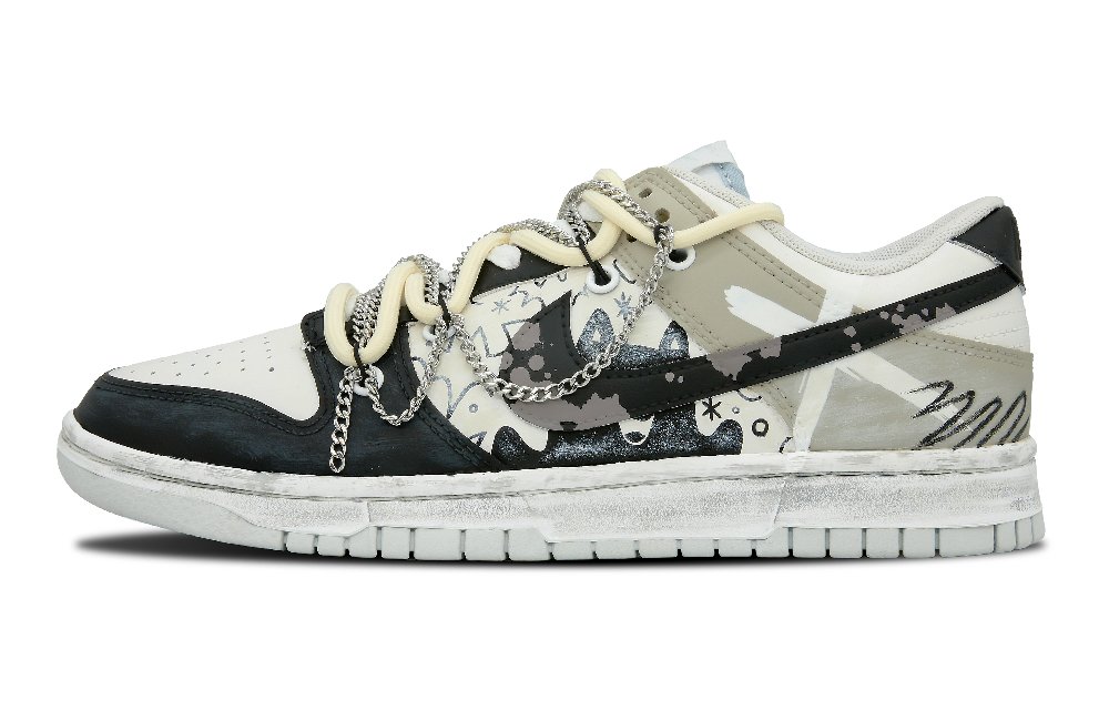 Nike Dunk Skateboard Shoes Men Low-Top Beige Gray