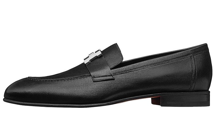 HERMES Paris Casual Single Shoes Women's Black