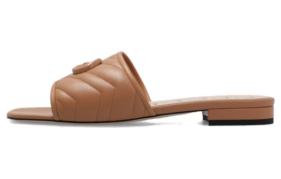 GUCCI Slide Slippers Women's Beige