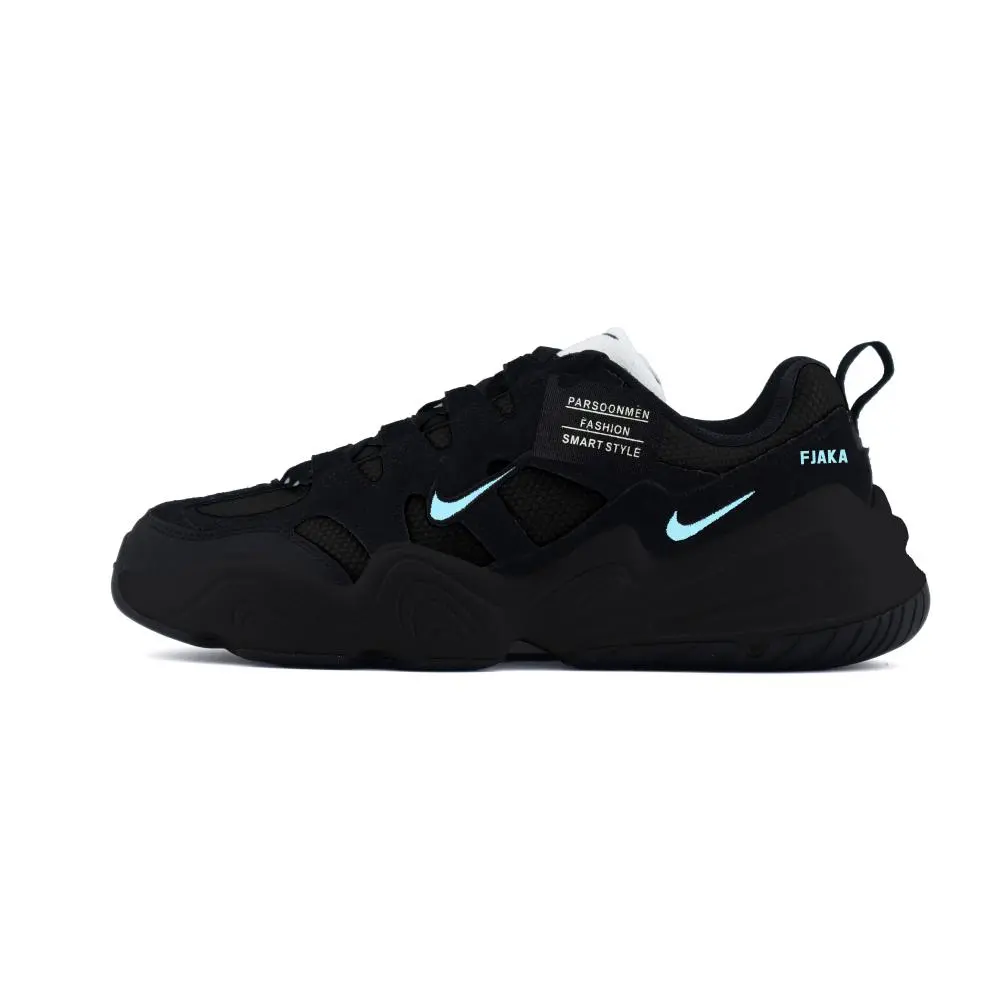 Nike Tech Hera Cool Black Abrasion Resistant Low top Casual Shoes Unisex Black Blue