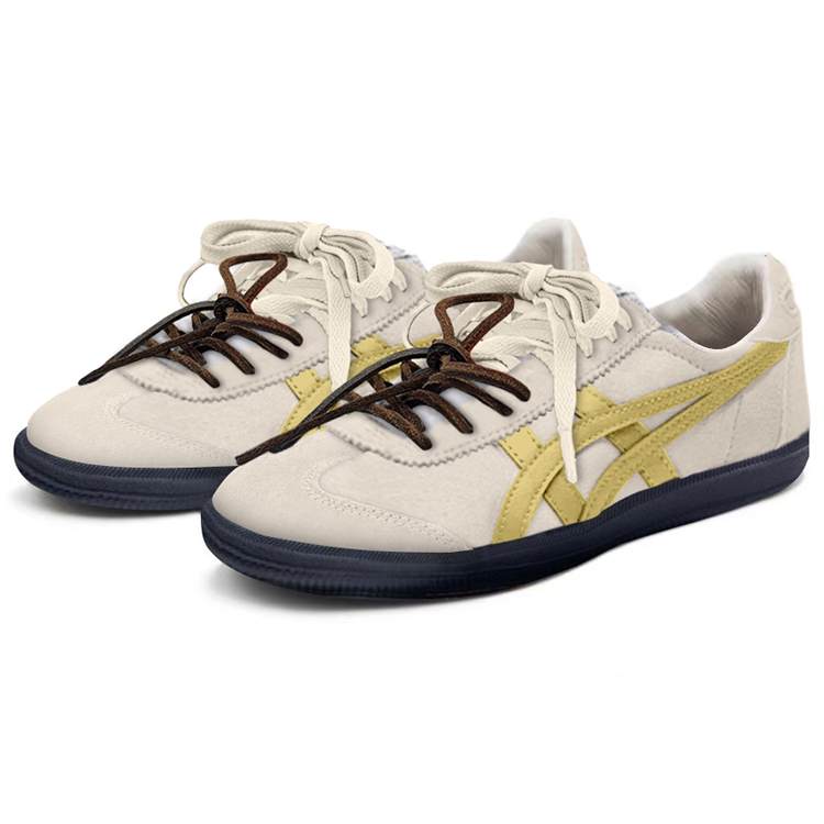 Onitsuka Tiger Tokuten Slip-Resistant Cushioning Low-Top Skateboard Shoes Unisex Beige Yellow