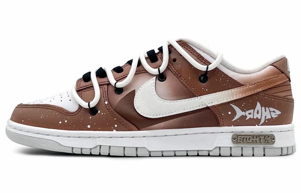 Nike Dunk 'Pure Platinum' Slip-Resistant Cushioning Wear-Resistant Low-Top Skateboard Shoes Unisex White Brown