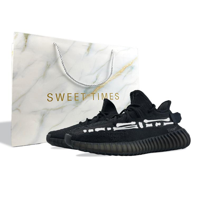 Adidas Originals Yeezy Boost 350 V2 Low-Top Casual Shoes Unisex Black White