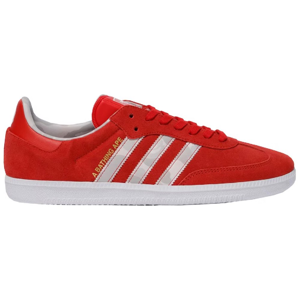 Adidas Samba Low X A Bathing Ape Red