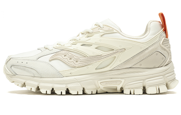 Saucony Anti Slip Wear Resistant Low Top Casual Running Shoes Unisex White