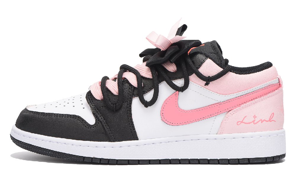 Jordan Air Jordan 1 Low-Top Vintage Basketball Shoes Women's Black Pink