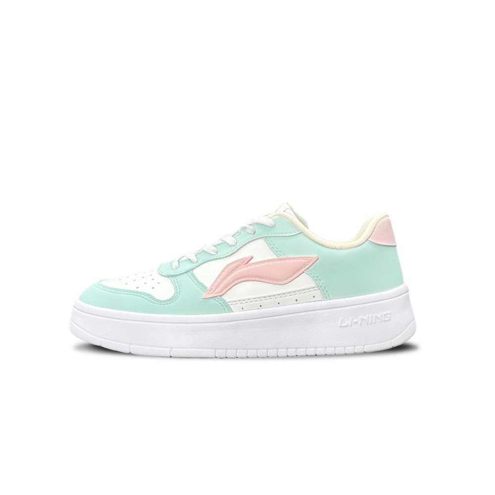 LiNing Pontoon Boats Anti Slip Wear Resistant Low Top Skateboard Shoes Women's Light Green