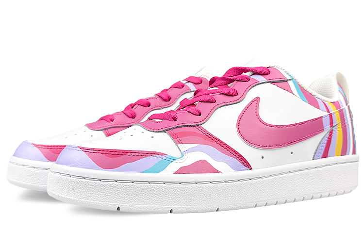 Nike Court Borough Slip-Resistant Cushioning Wear-Resistant Low-Top Skateboard Shoes GS Pink Yellow купить в интернет-магазине Yoocart с быстрой доставкой по России.