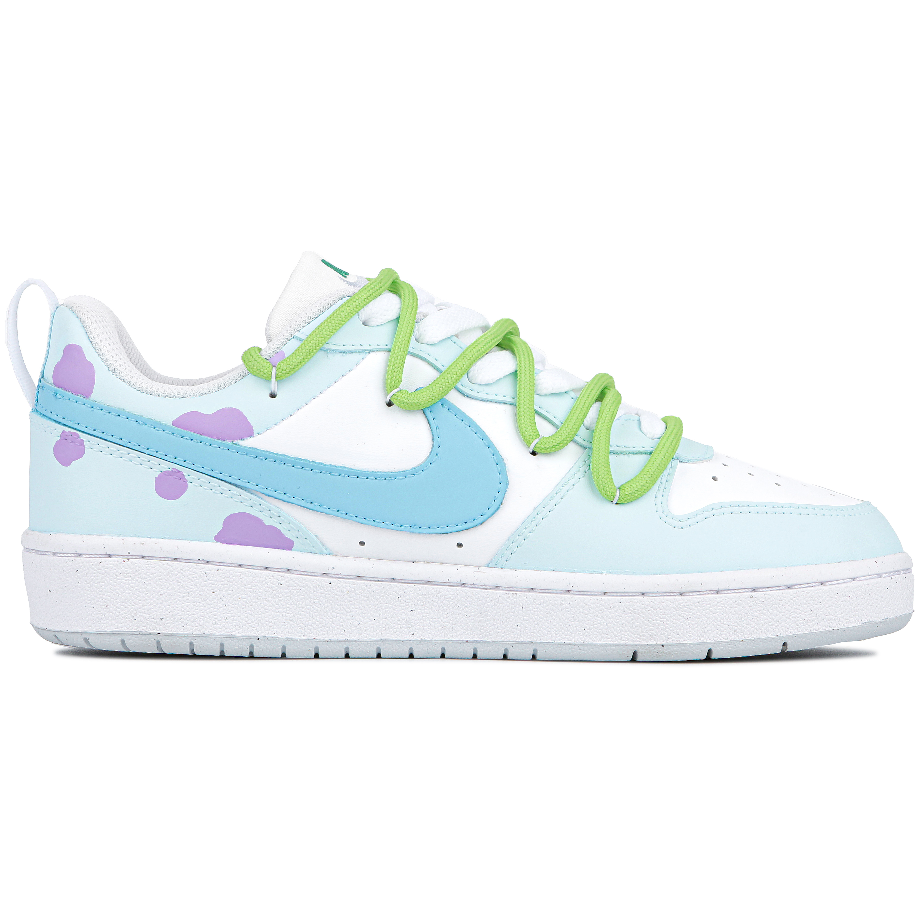 Nike Court Borough Low Gremlin Anti-Slip Wear-Resistant Low-Top Skateboard Shoes GS White Blue купить в интернет-магазине Yoocart с быстрой доставкой по России.