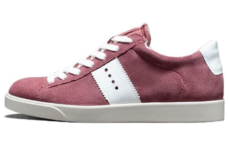 Ecco Low-Top Skateboard Shoes Women's White Red