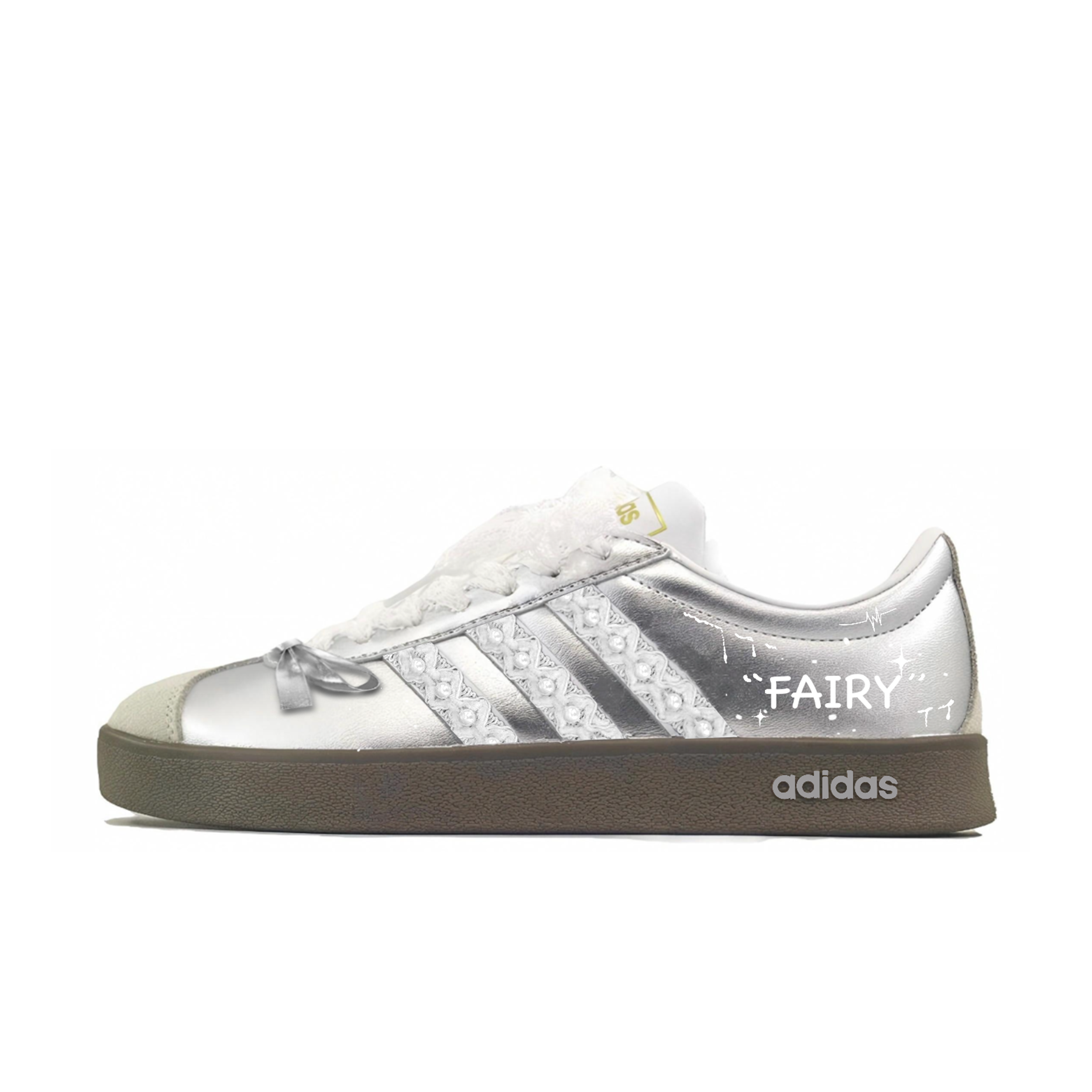 Adidas Neo VL Court 2.0 Anti Slip Wear Resistant Low Top Skateboard Shoes Women's Silver купить в интернет-магазине Yoocart с быстрой доставкой по России.