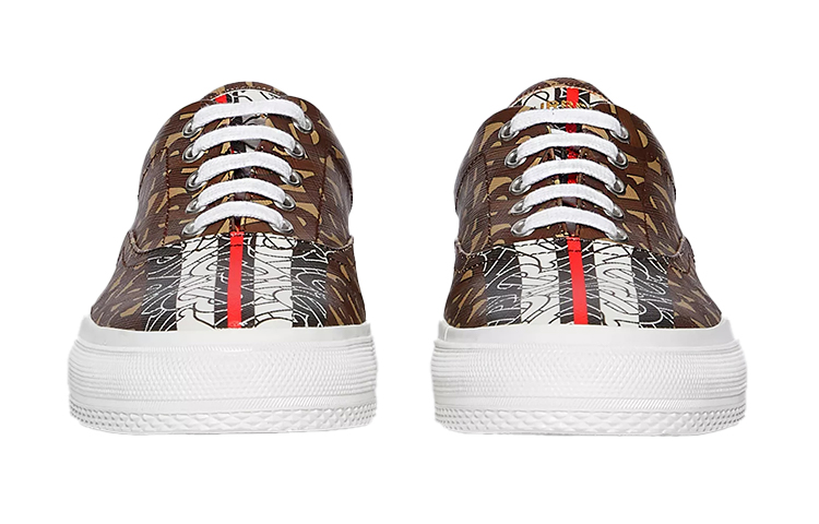 Burberry Logo Monogram Stripe Print E Canvas Shoes 'Brown' Women's купить в интернет-магазине Yoocart с быстрой доставкой по России.