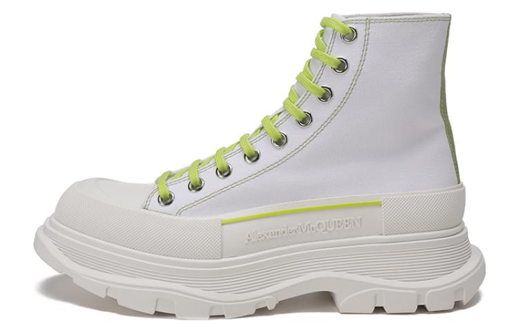 Alexander McQueen Tread Slick Ankle Boots Men's White