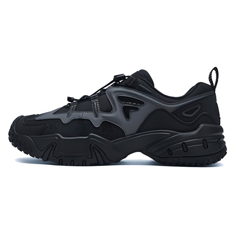 FILA FUSION KRIPTONITE Cushioned Wear-Resistant Breathable Moisture-Wicking Low-Top Casual Shoes Women's Black Gray