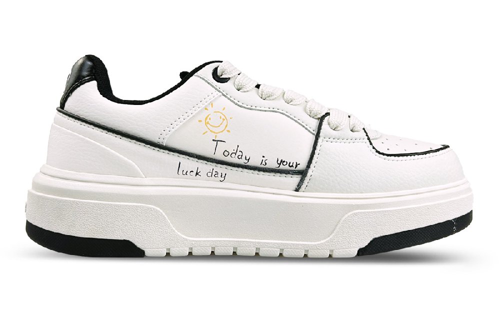 MLB Chunky Liner Anti-Slip Wear-Resistant Low-Top Skateboard Shoes Unisex White Blue