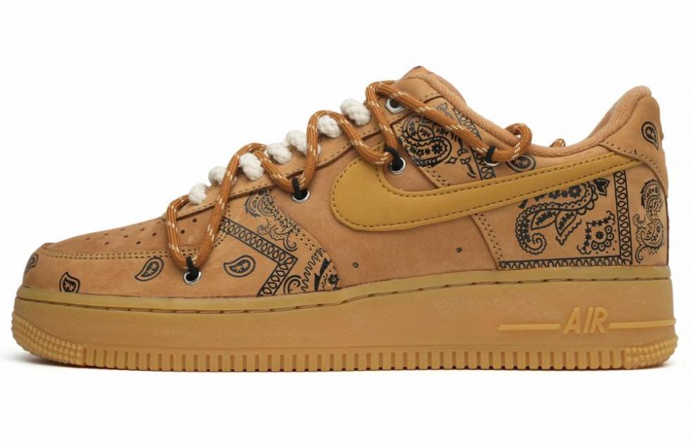 Nike Air Force 1 Low Low-Top Skateboard Shoes Unisex Wheat