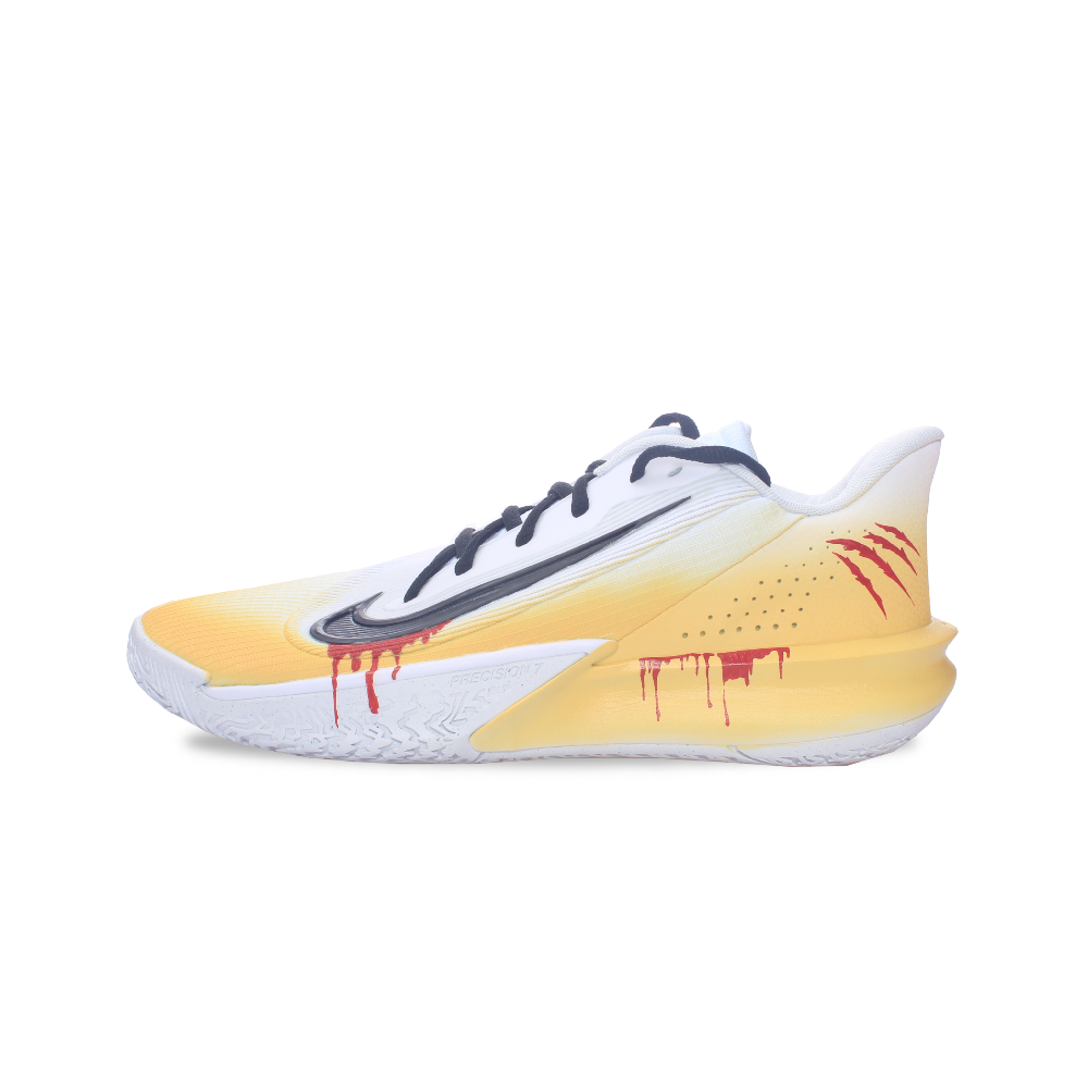 Nike Precision 7 Abrasion Resistant Low Top Basketball Shoes Men's Yellow White