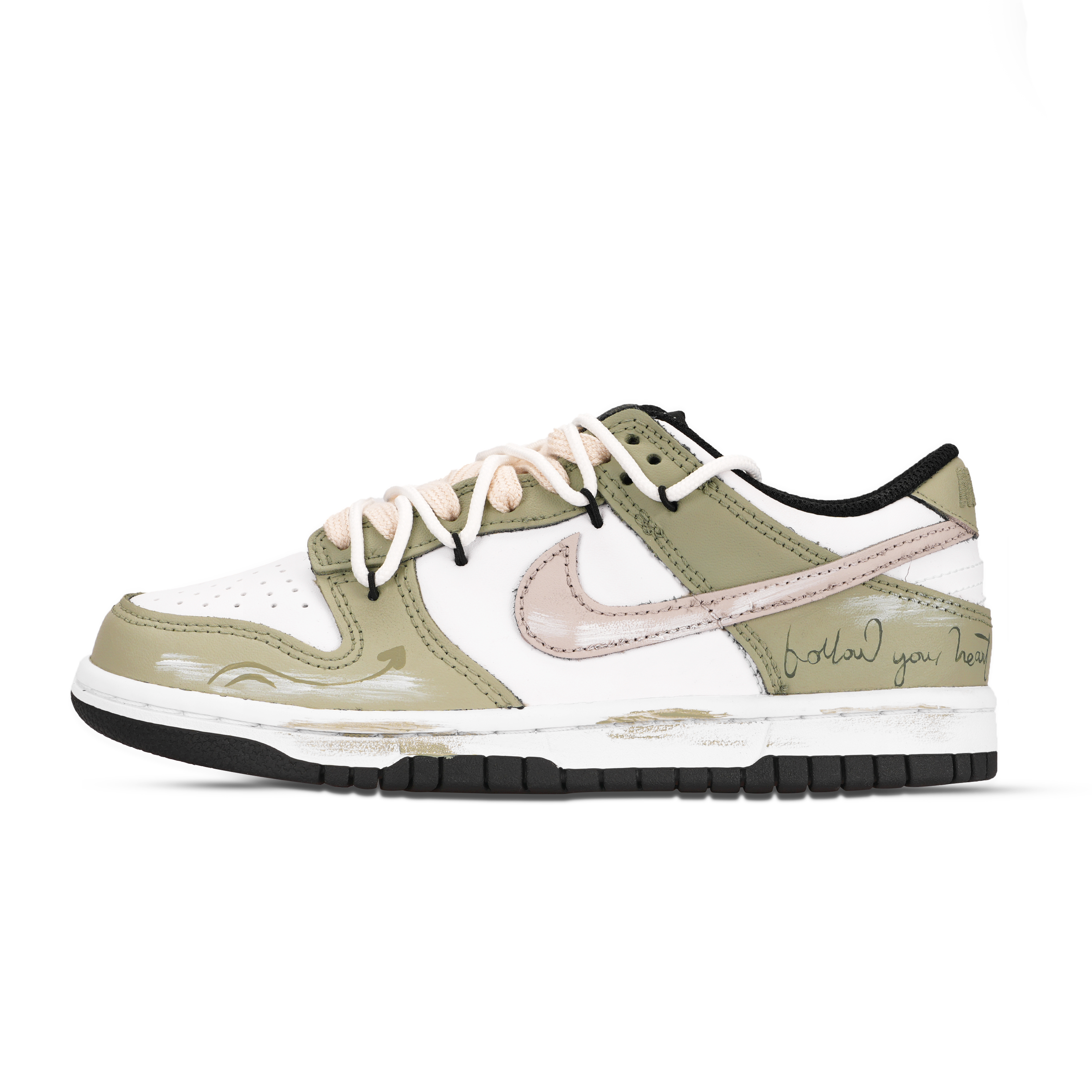 Nike Dunk Green Spring Mood Abrasion Resistant Low Top Skateboard Shoes Unisex Green Pink White купить в интернет-магазине Yoocart с быстрой доставкой по России.