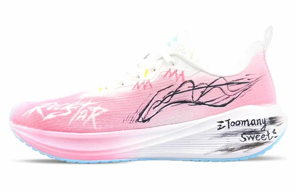 LiNing Wuyue Slip Resistant Abrasion Resistant Low top Training Running Shoes Men's Pink