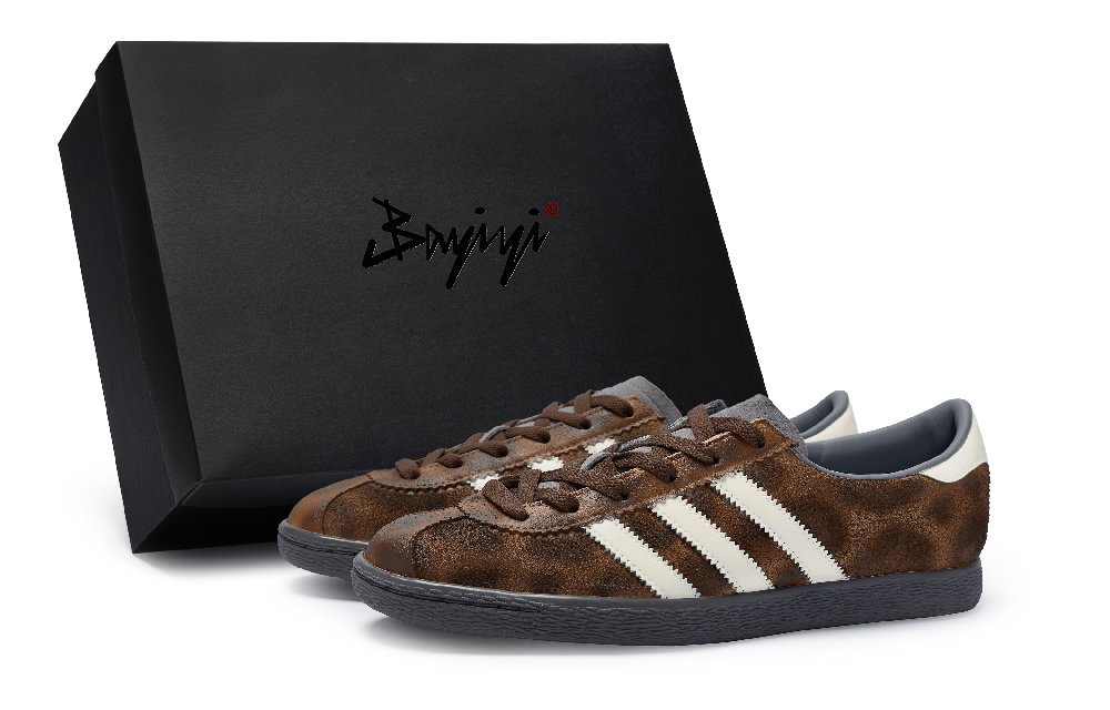 Adidas Originals Stadt 811 Manufacture Beige Leopard Print Special Shoe Box Low-Top Skateboard Shoes Men's Brown White