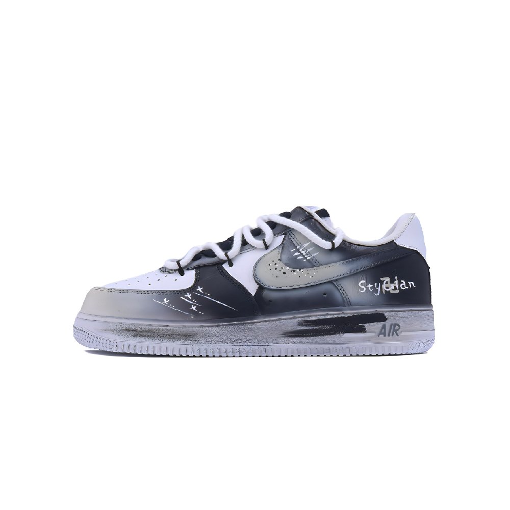 Nike Air Force 1 Singularity, Hades Anti Slip Wear Resistant Low Top Skateboard Shoes Unisex Black Gray