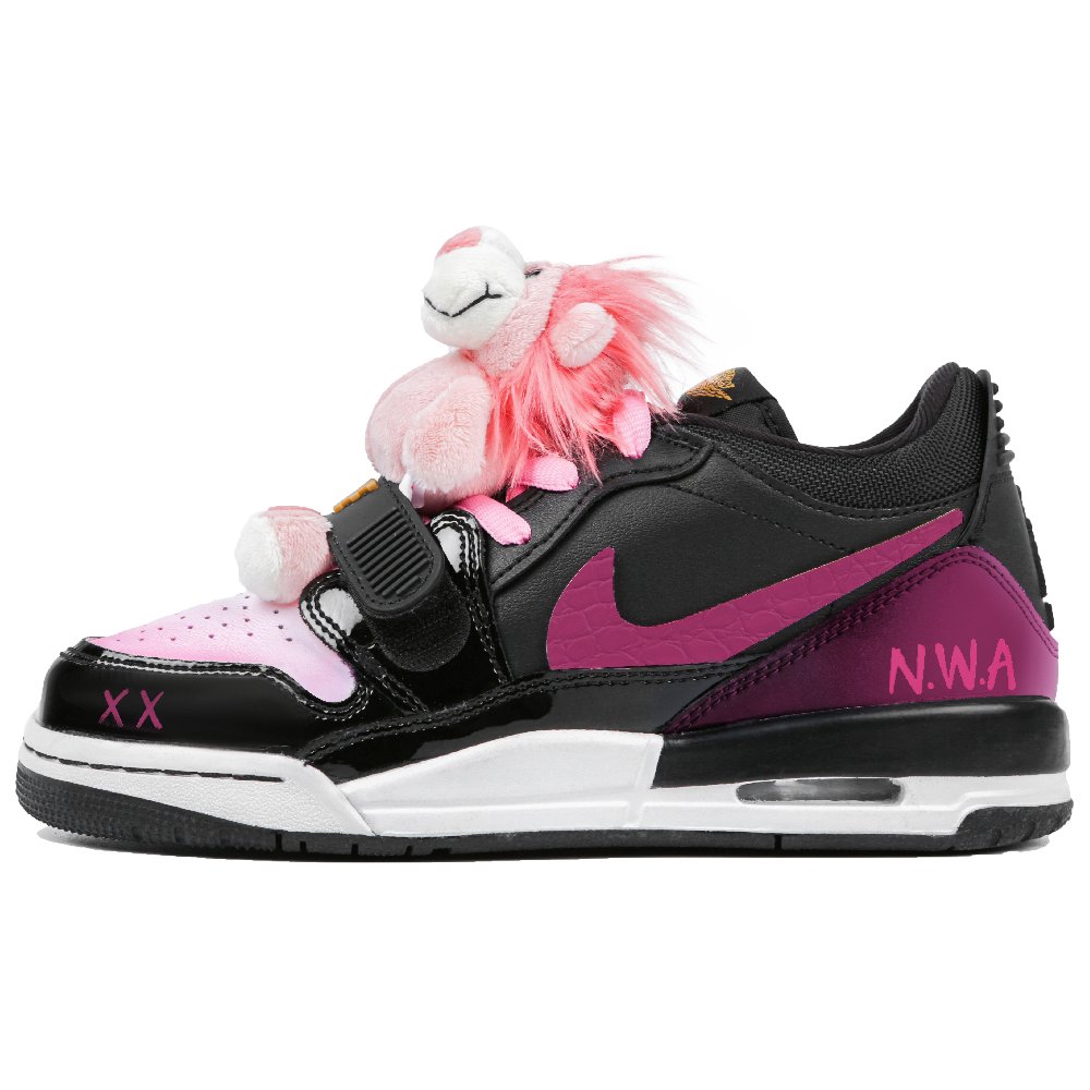 Jordan Legacy 312 Low Low-Top Vintage Basketball Shoes GS Black Pink