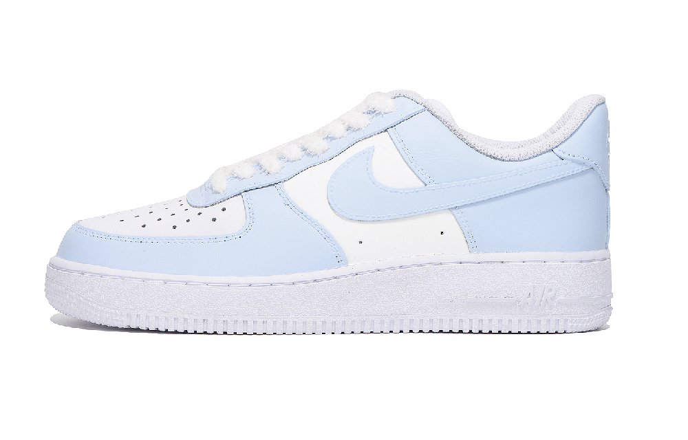 Nike Court Vision 1 Coverage Slip Resistant And Abrasion Resistant Low Top Skateboard Shoes Unisex White Blue