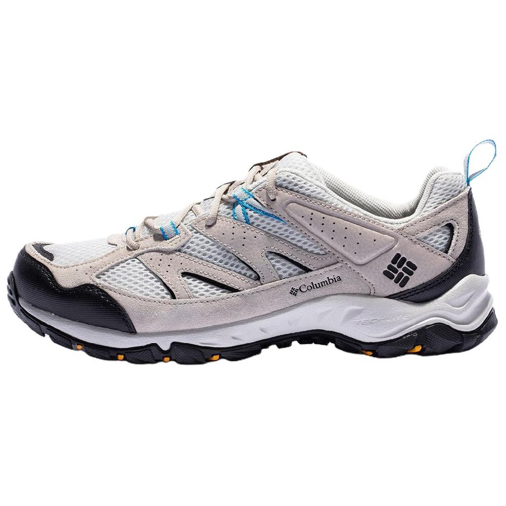 Columbia PLAINS RIDGE Cushioning Abrasion Resistant Breathable Low Top Hiking Shoes Men's White Gray