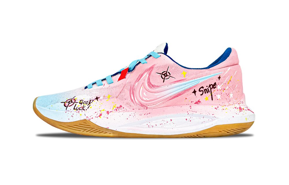 Nike Precision 6 Good Luck Bubbles Cushioning Abrasion Resistant Balance Low Top Basketball Shoes Men's Pink