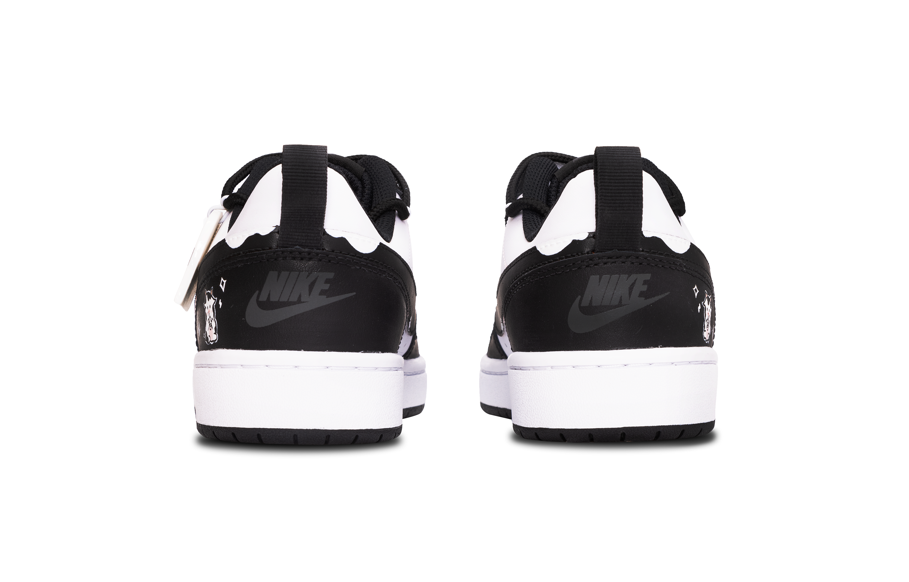 Nike Court Borough Anti-Slip And Wear-Resistant Lightweight Low-Top Skateboard Shoes GS Black White купить в интернет-магазине Yoocart с быстрой доставкой по России.