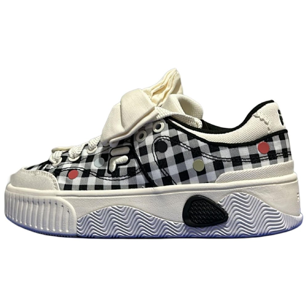 FILA FUSION STACK Low Top Skateboard Shoes Women's White Black