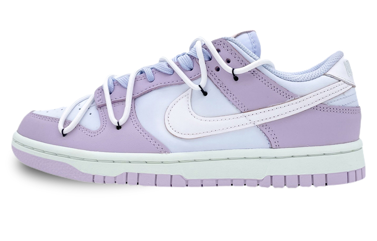 Nike Dunk Skateboard Shoes Women's Low-Top White Purple