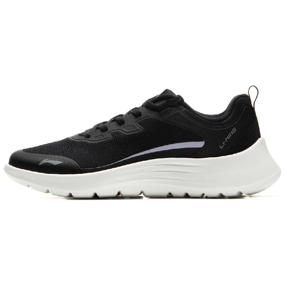 LiNing Light String Abrasion Resistant Cushioning Slip Resistant Lightweight Low Top Running Shoes Women's Black