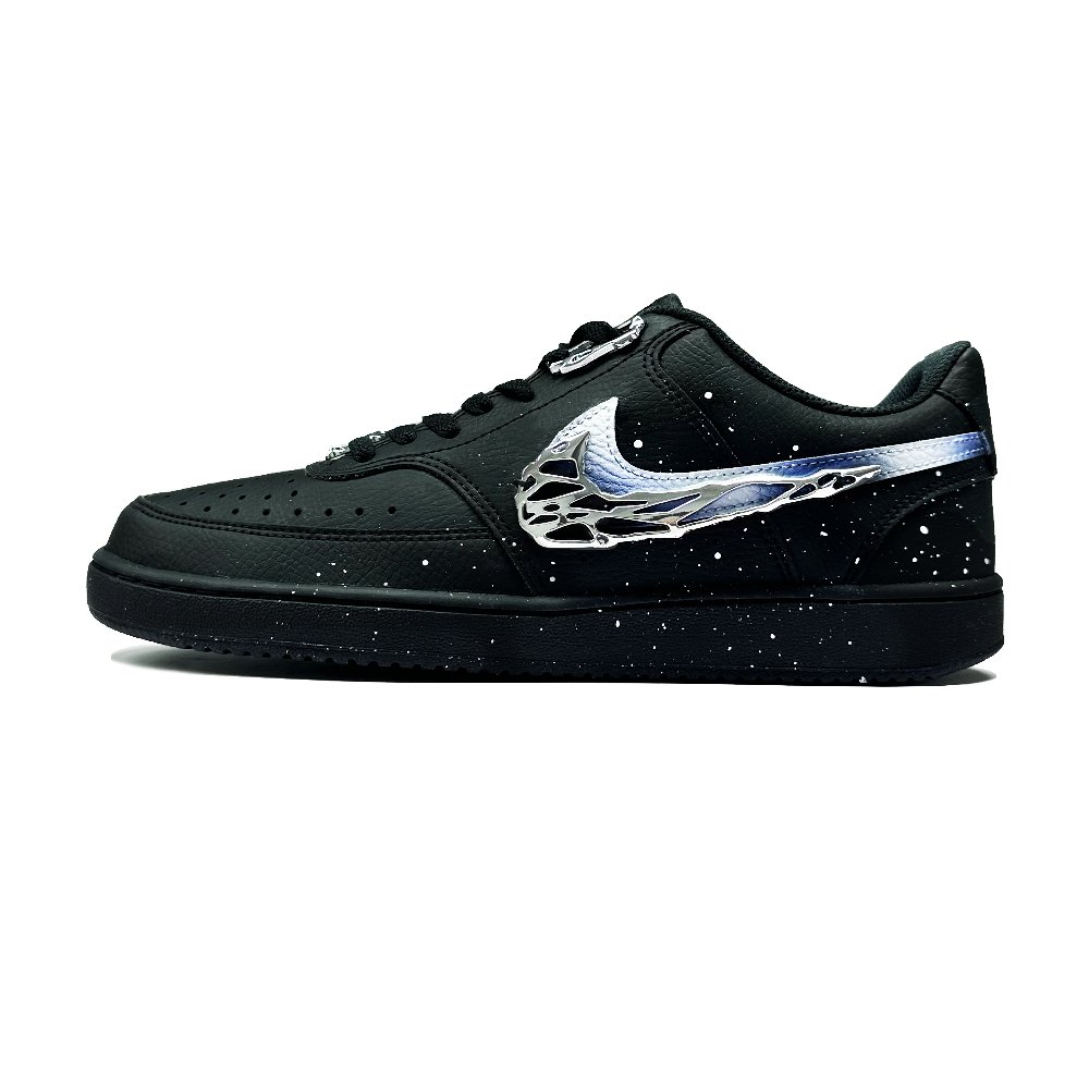 Nike Court Vision Low Zero Gravity Abrasion Resistant Balance Low Top Skateboard Shoes Unisex Black White Blue