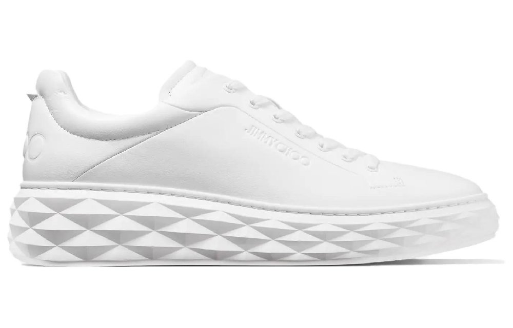 Jimmy Choo Diamond Low Top Skateboard Shoes Men's White