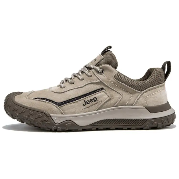 Jeep Low Top Hiking Shoes Men's Light Khaki