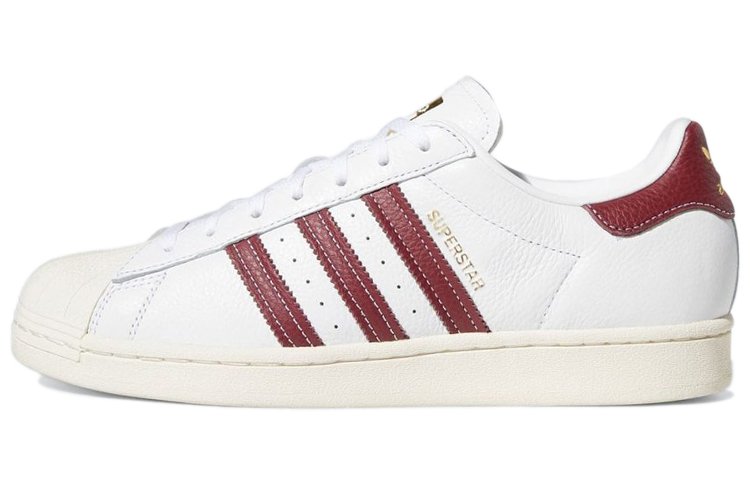 Adidas Superstar Footwear White College Burgundy