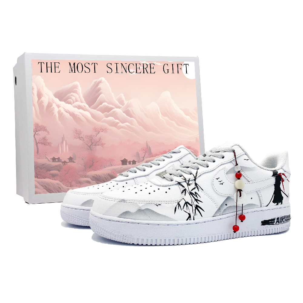 Nike Air Force 1 Wear-Resistant Low-Top Skateboard Shoes Unisex Black White