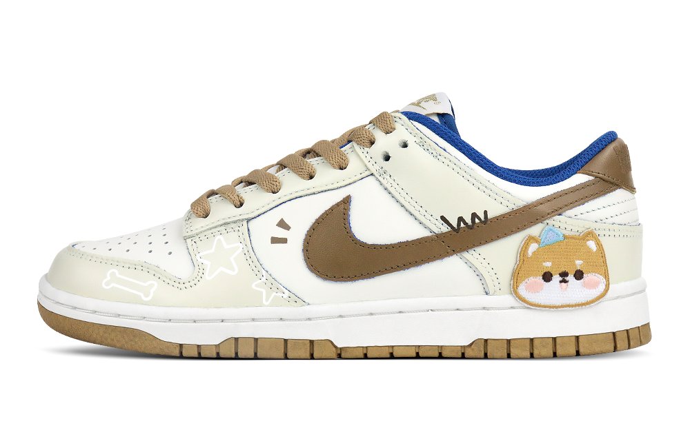 Nike Dunk Low-Top Skateboard Shoes Women's Ecru